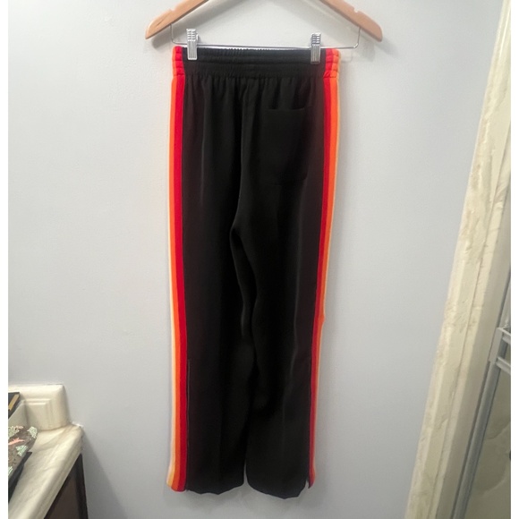 REVOLVE WOMEN’S LESLIE STRIPE RAINBOW TRACK PANTS, SIZE EU 38/ US 6, BLACK - Picture 3 of 14